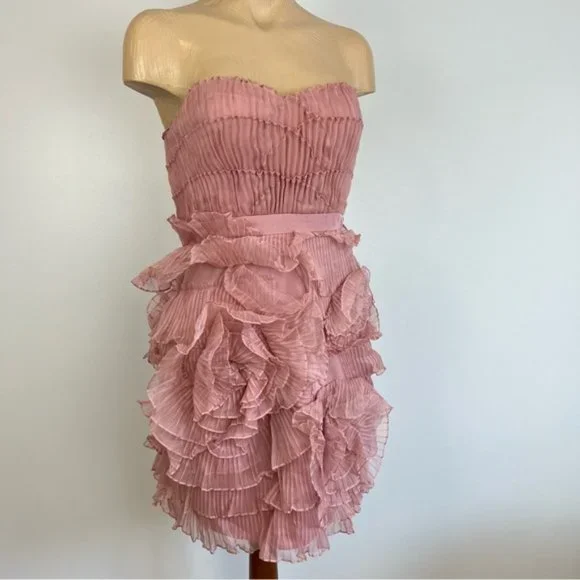 100% silk overlay bustier mini dress - Picture 4 of 13